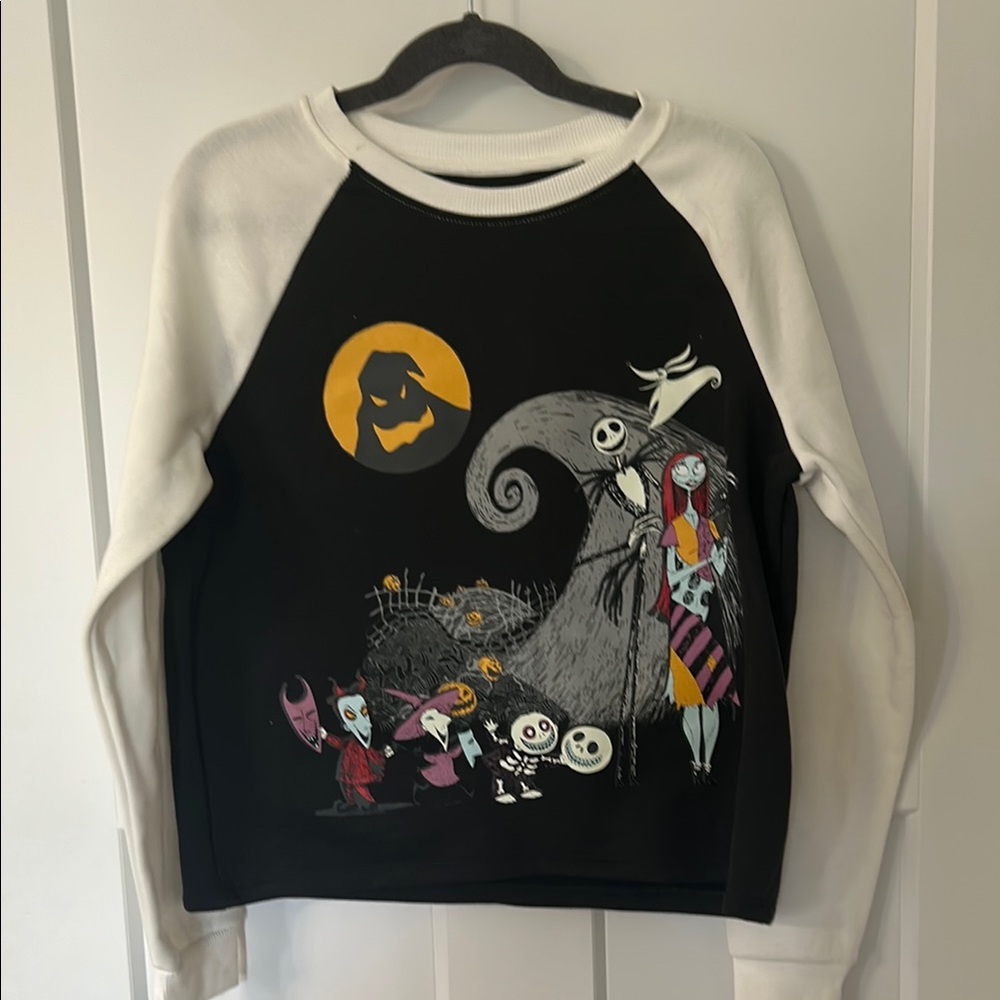 Disney Black and White Nightmare Before Christmas Sweatshirt